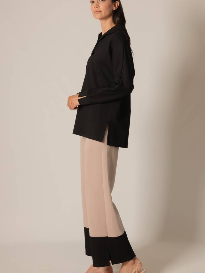 P. CILL - Wholesale T-Shirt - Women's - P. CILL Butter Modal Collared Long Sleeve Top16