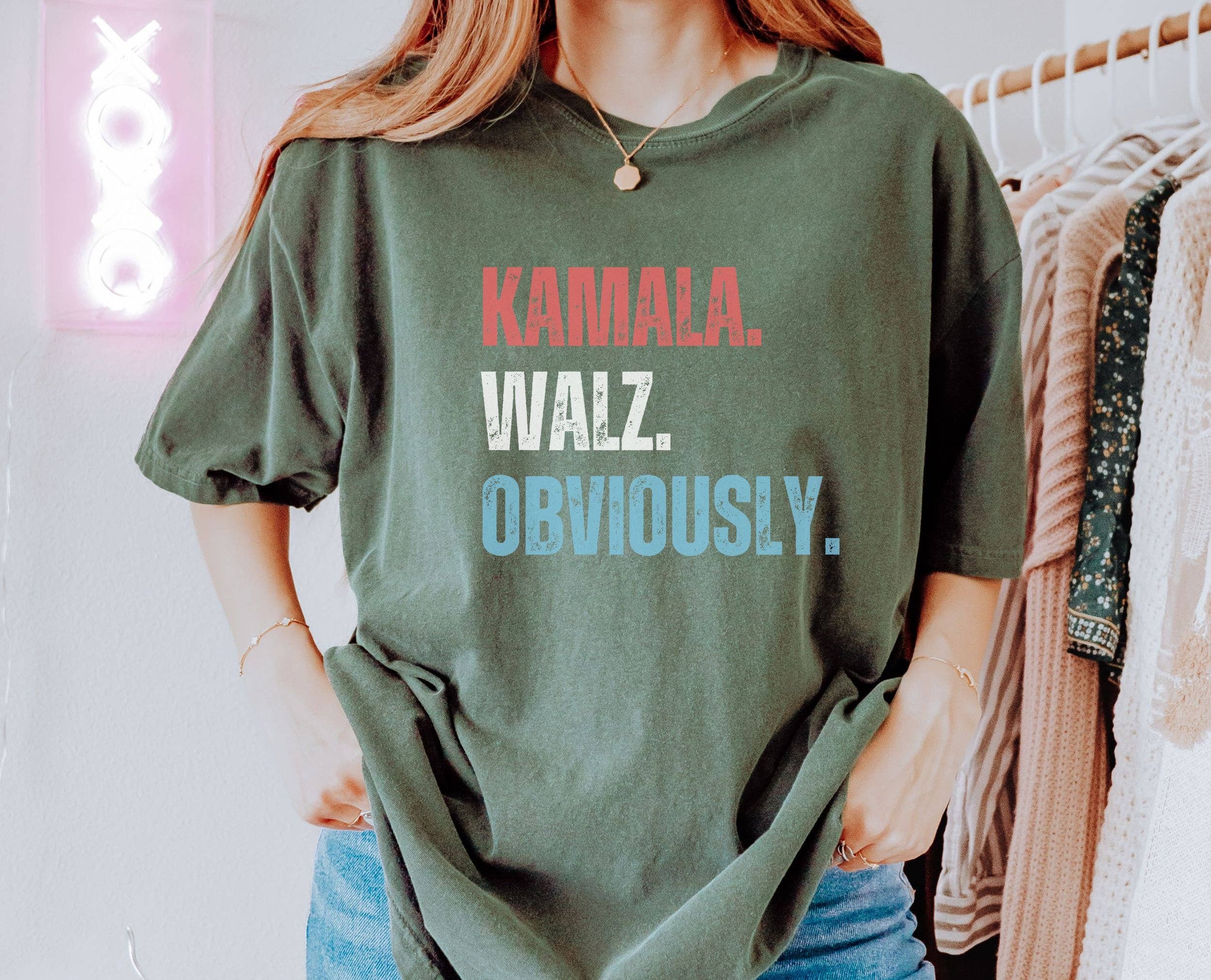 NVC Ecommerce LLC - Wholesale T-Shirt (Graphic) - Women's - Kamala Harris Walz Obviously shirt, Madam President T-Shirt3