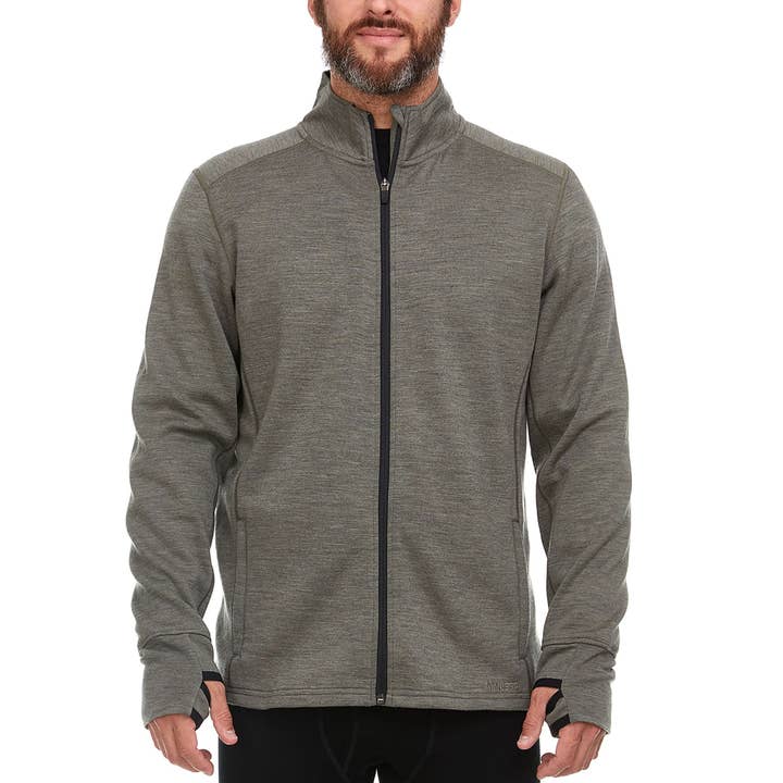 Maglione da uomo in lana pesante con zip intera - 100% lana merino per la vendita all'ingrosso da parte di Minus33 Merino Wool