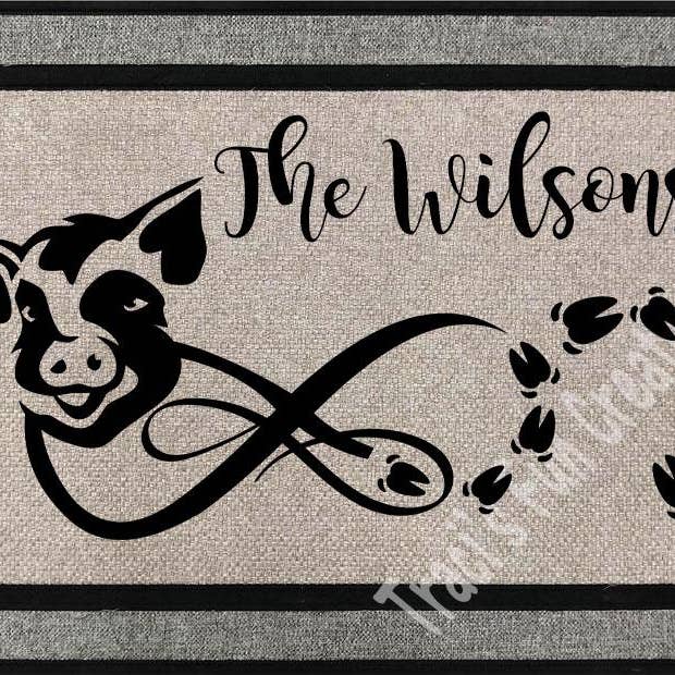 Pig Door Mat for wholesale by Traci's Fun Creations