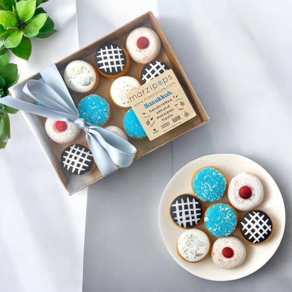 marzipops - Wholesale Cookie - Gourmet Marzipan Hanukkah Mini Sufganiyot Assorted Donuts5