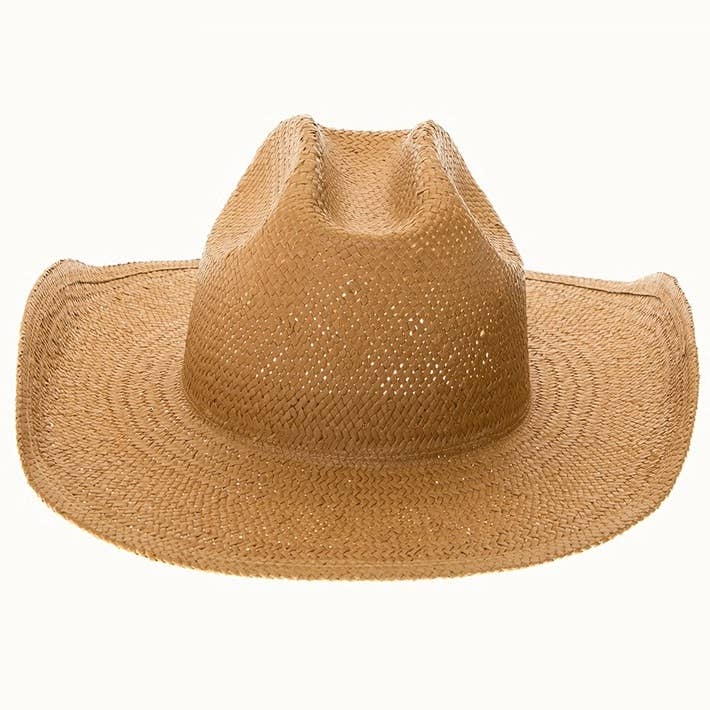 Olive & Pique - Wholesale Cowboy Hat - Women's - Handmade Western Smooth Toyo Straw Cowboy Hat, Adjustable