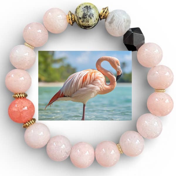 Embrace Our Souls - Wholesale Beaded Bracelet - Flamingo
