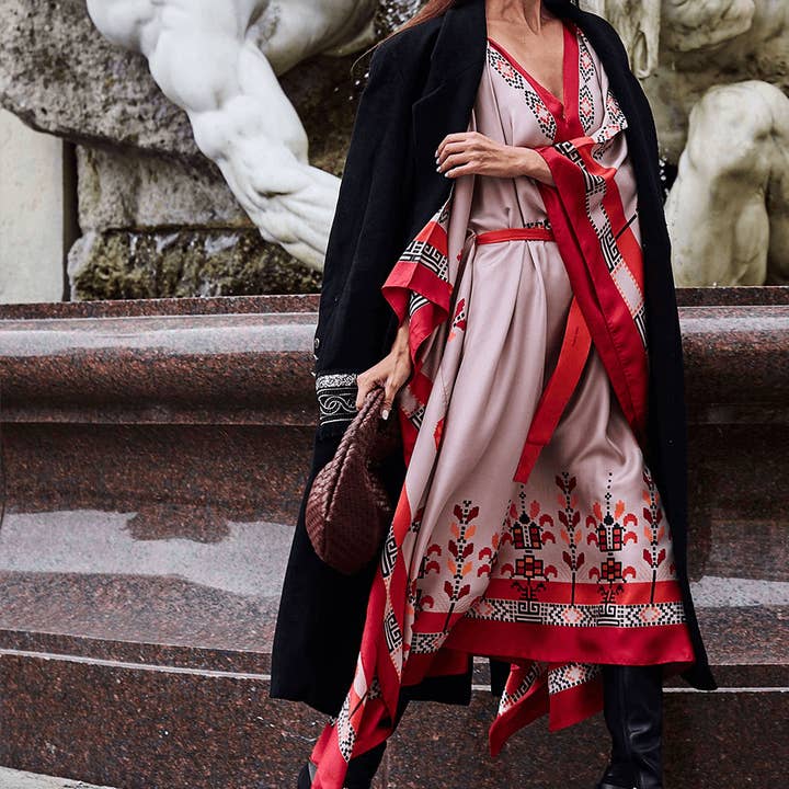 Circe Midi Silk Caftan for wholesale by MIA PAPA