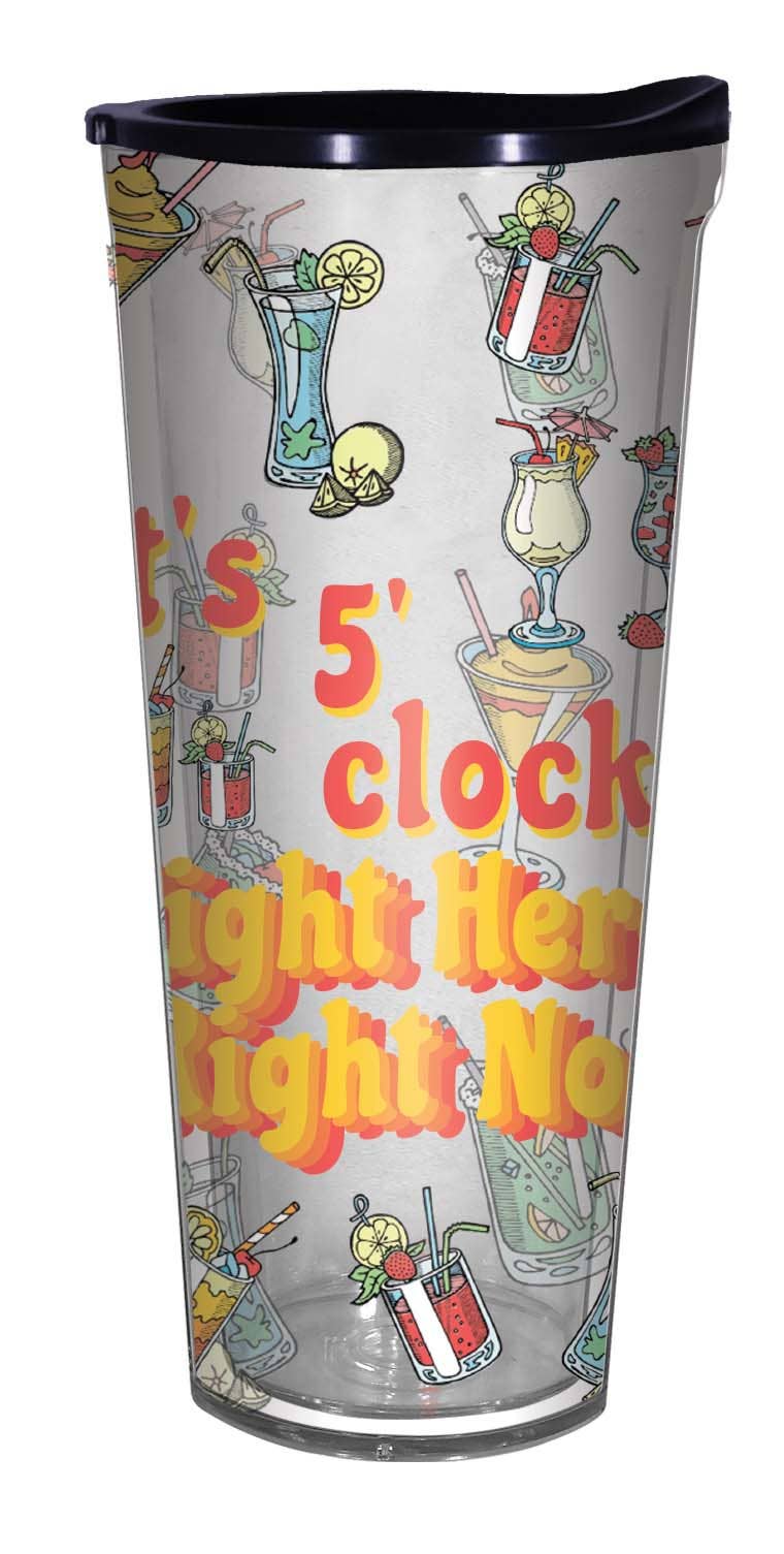 FREEHEART - Wholesale Insulated Mug/Tumbler - It's 5 O'clock Right Here Right Now Tumbler1