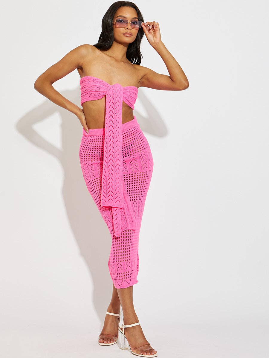 AX Labels - Wholesale Top & Skirt Set - Women's - Knitted Tie Knot Bandeau Bralet & Maxi Skirt Co-ord15