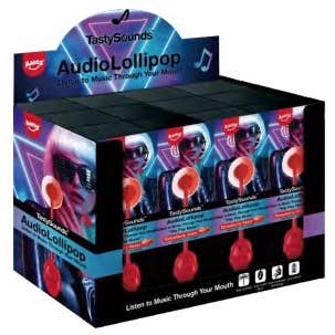 Tasty Sounds Lollipop Strawberry/Hip Hop, 12ct for wholesale by Grandpa Joe's Candy Shop