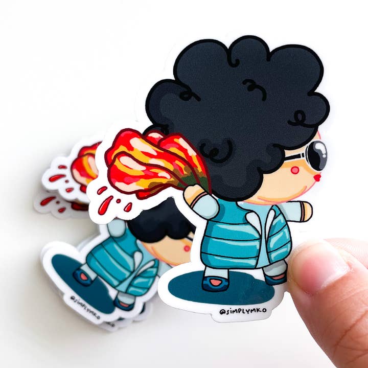 Autocollant asiatique de gifle de kimchi Ajumma pour la vente par SimplyMKO