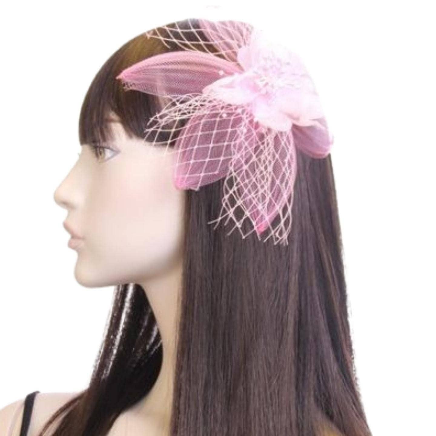 Topkids Accessories - Wholesale Fascinator Hat - Women's - Fascinator Hair Clip Beaded Centre Flower Hair Clip Fascinators Wedding Hair Clips Royal Ascot Fascinator On Clip & Pin For Women, Ladies, Girls3