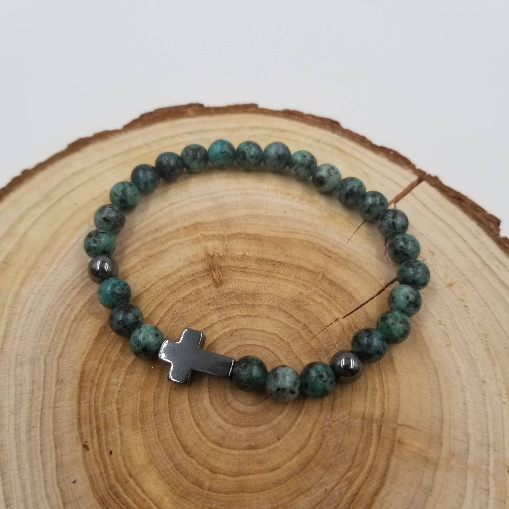 CHAKRA JEWELRY – wholesale Pärlarmband – Snöflinga Stone Cross Armband1