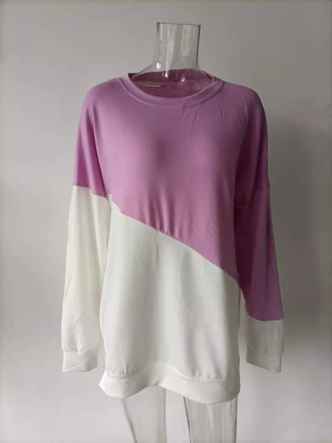 Lily Clothing - Vente Sweat à capuche – femme - SWEAT À CAPUCHE À MANCHES LONGUES ET COL ROND DE COULEUR ASSORTIE3
