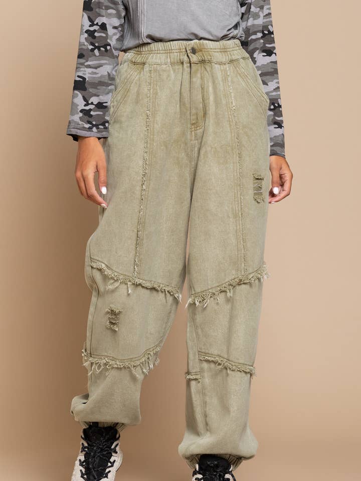 Pol Clothing - Wholesale Pants - Women's - Woven Casual Jogger Pant SALE