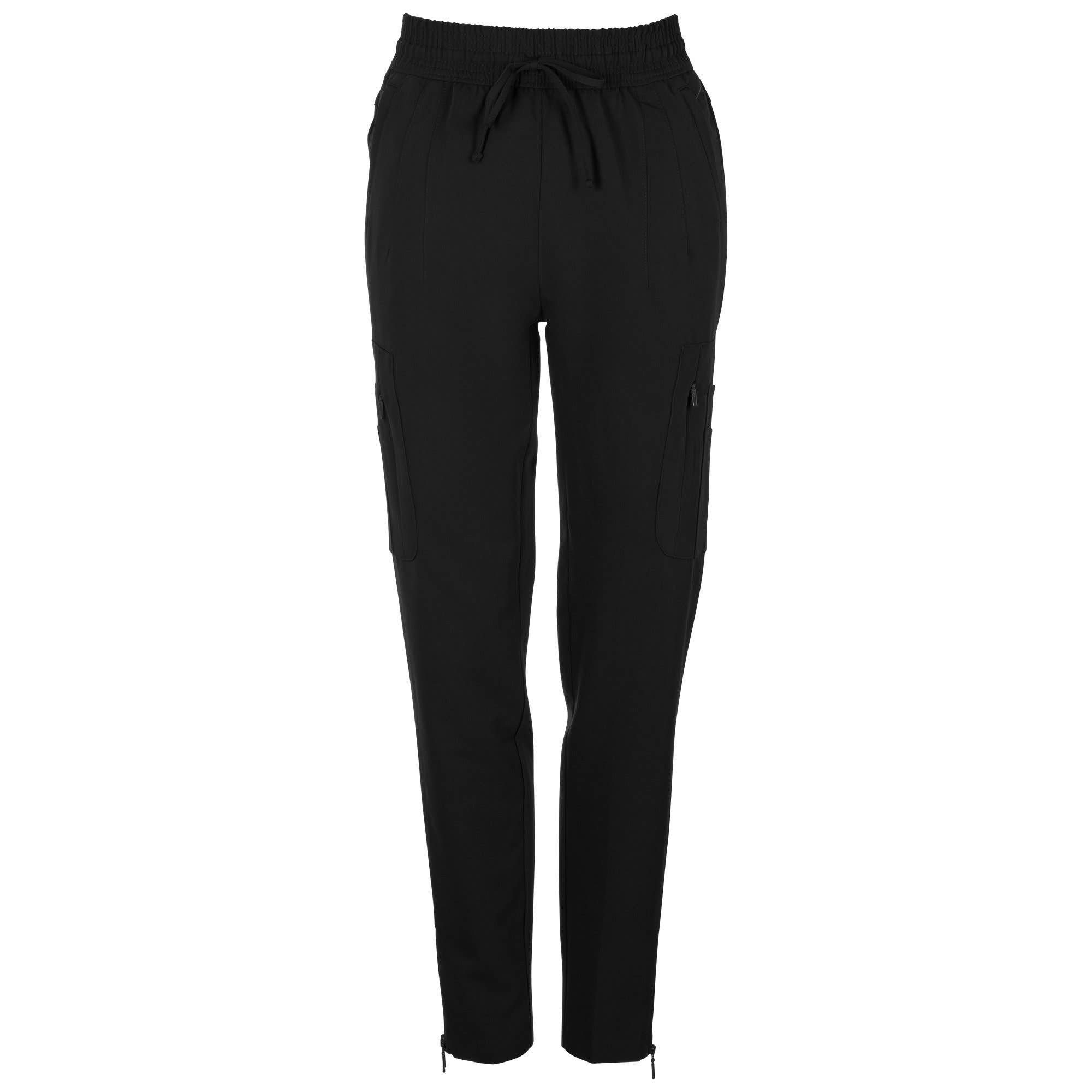 Wozo Uniforms - Venta al por mayor Pantalones deportivos/chándal - Mujer - PANTALONES JOGGER ANTIMICROBIANOS LISA SLIM FIT 8 BOLSILLOS NEGRO0