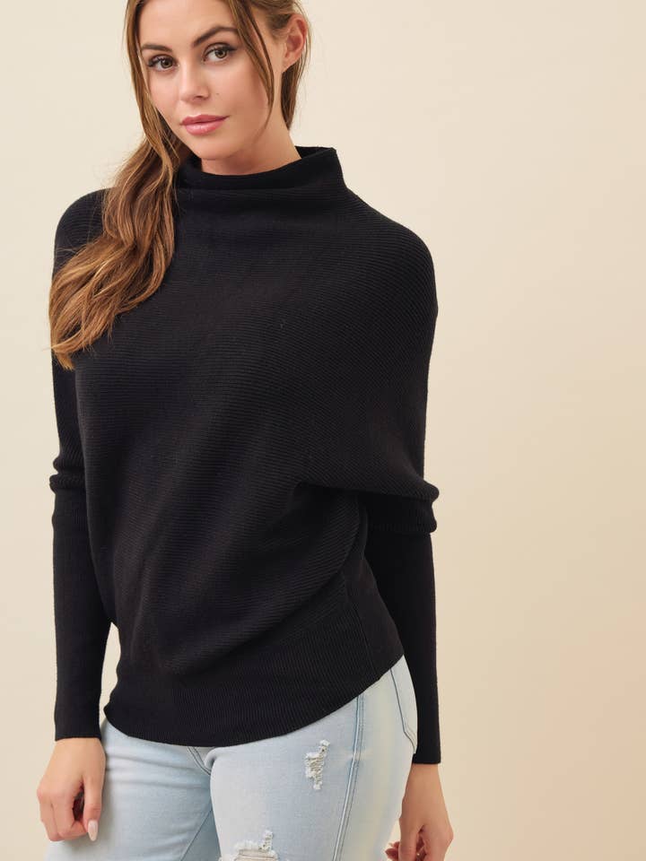 RIVIR – Großhandel Strickpullover – Damen – Lina Stricktop mit Stehkragen in Übergröße18