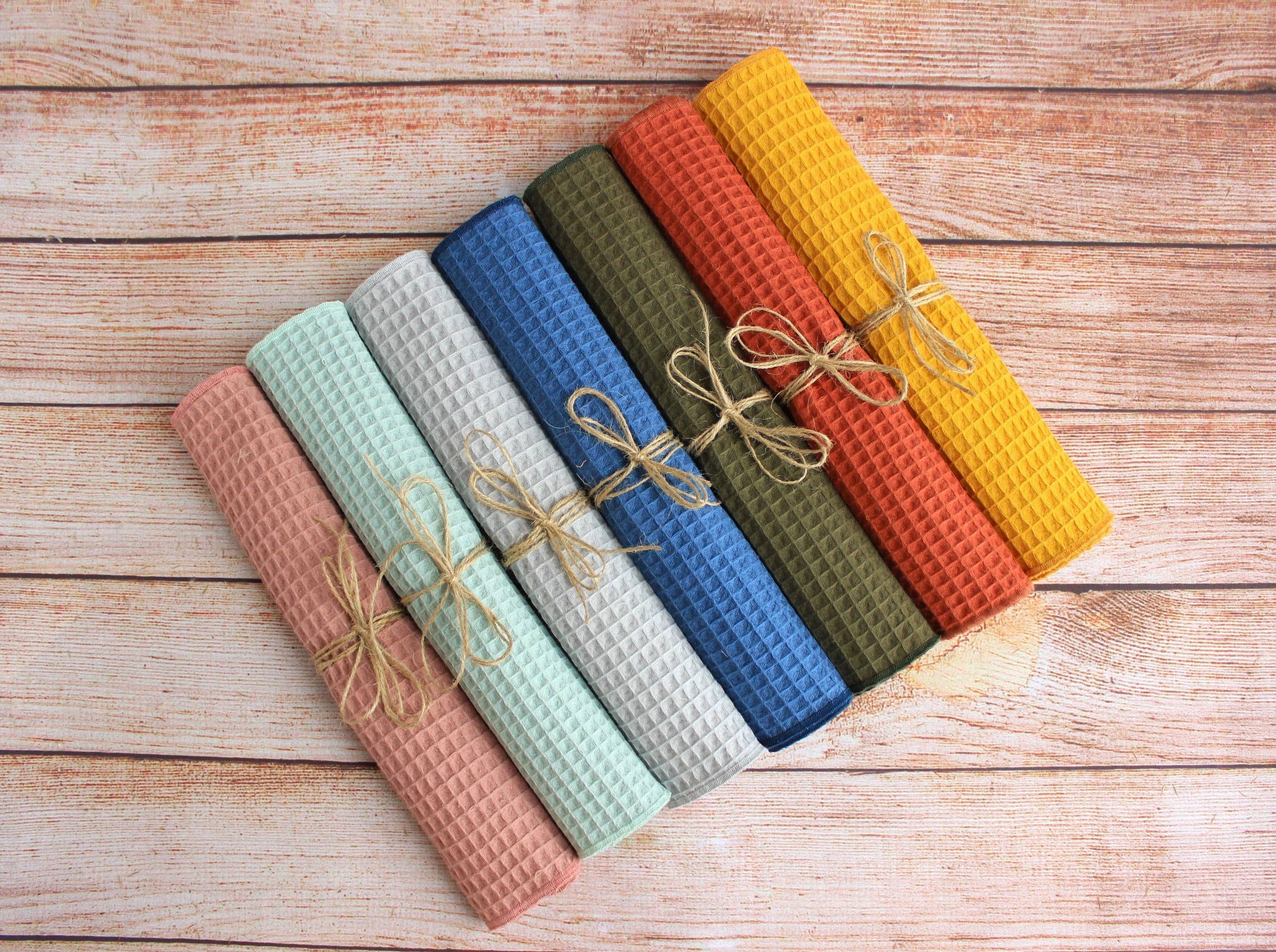 Bloom Pads – Engroshandel Køkkenhåndklæde – Små vaffel håndklæder 5-pak, køkkenklude/ vælg farve0