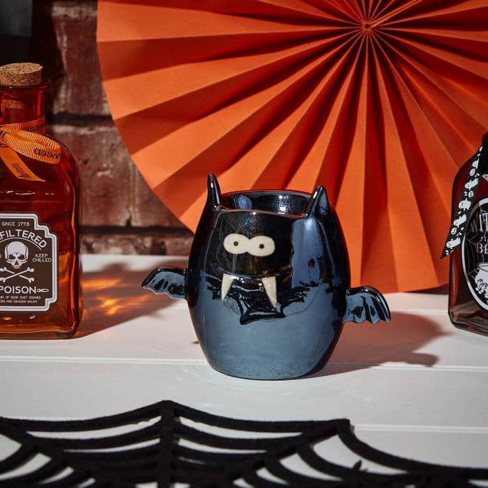 Langs - Wholesale Wax Warmer - Halloween Bat Shaped Black Pearlescent Ceramic Wax Burner