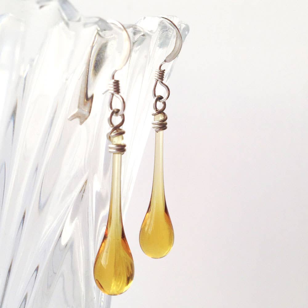 Sundrop Jewelry - Wholesale Dangle Earrings - Birthstone Colored Glass Teardrop Earrings10