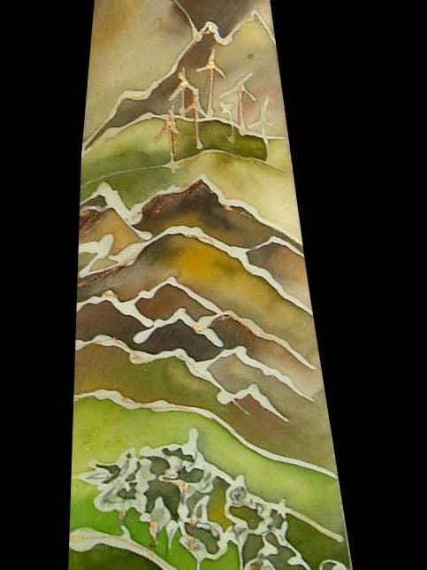 Golfer Ties for wholesale by Poshaq Hand Painted Silk