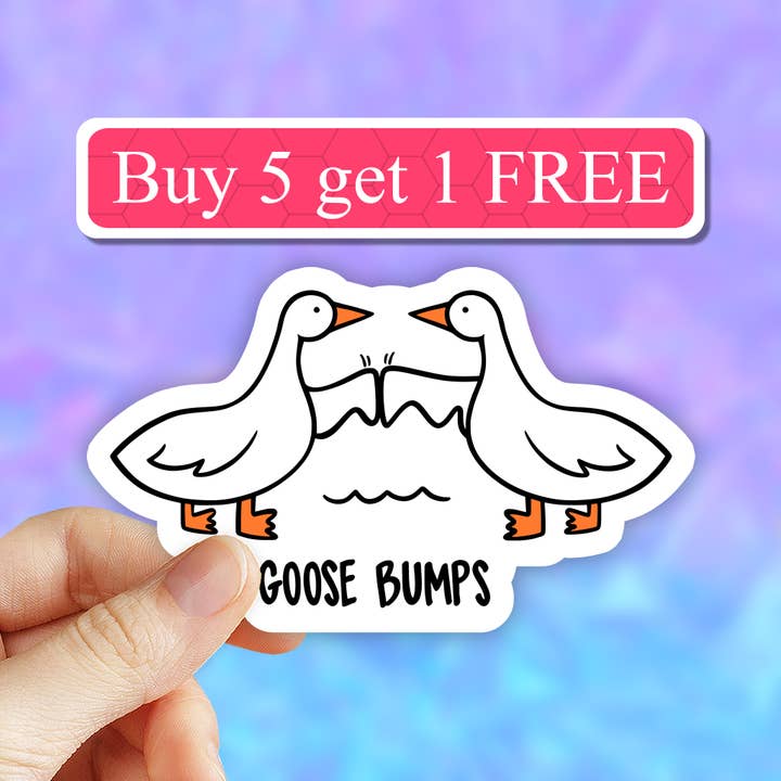 Goose bump sticker, funny sicker, laptop car decal, vinyl for wholesale by Neya Sticker Shop