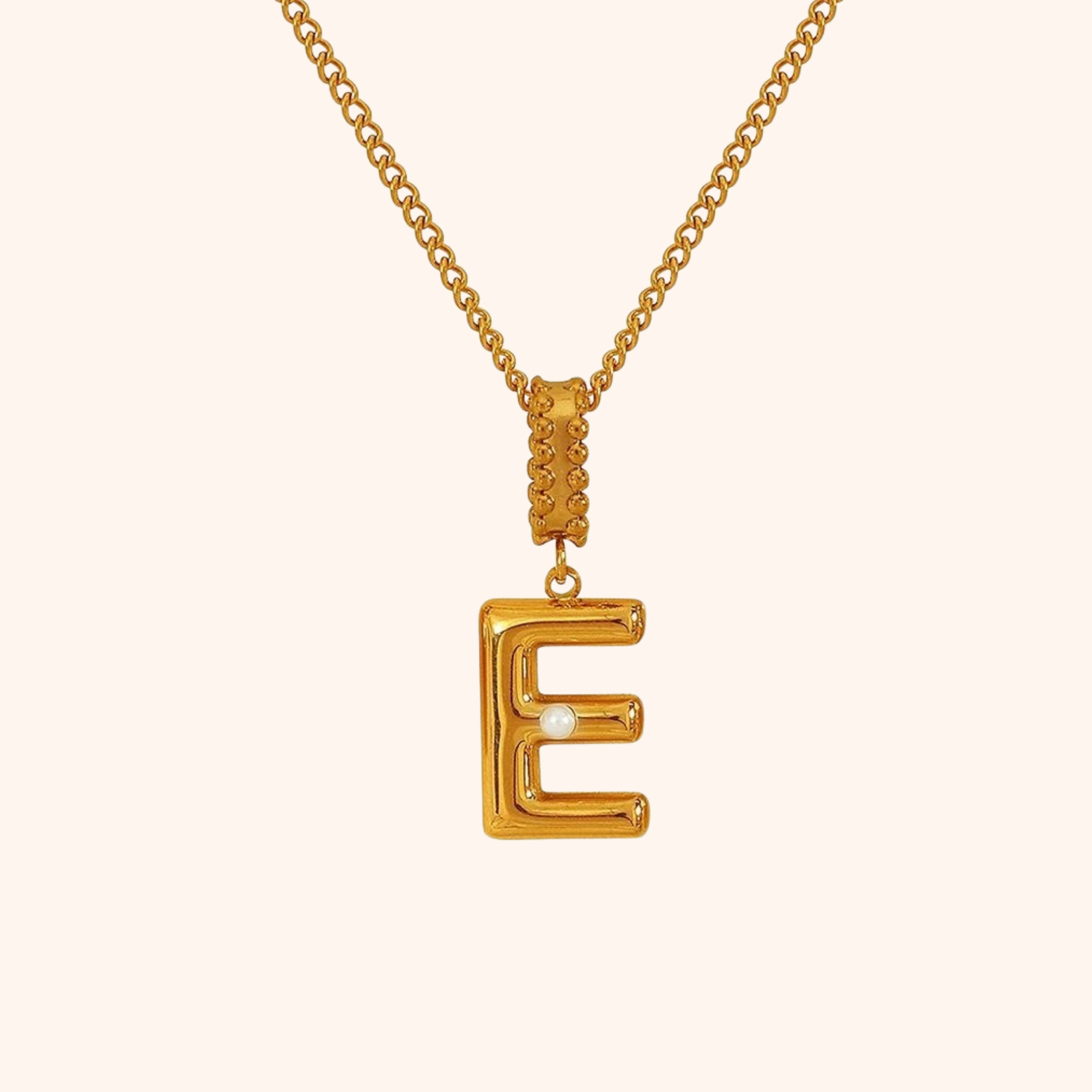 Gold Pearl Initial Necklace for wholesale on Faire4