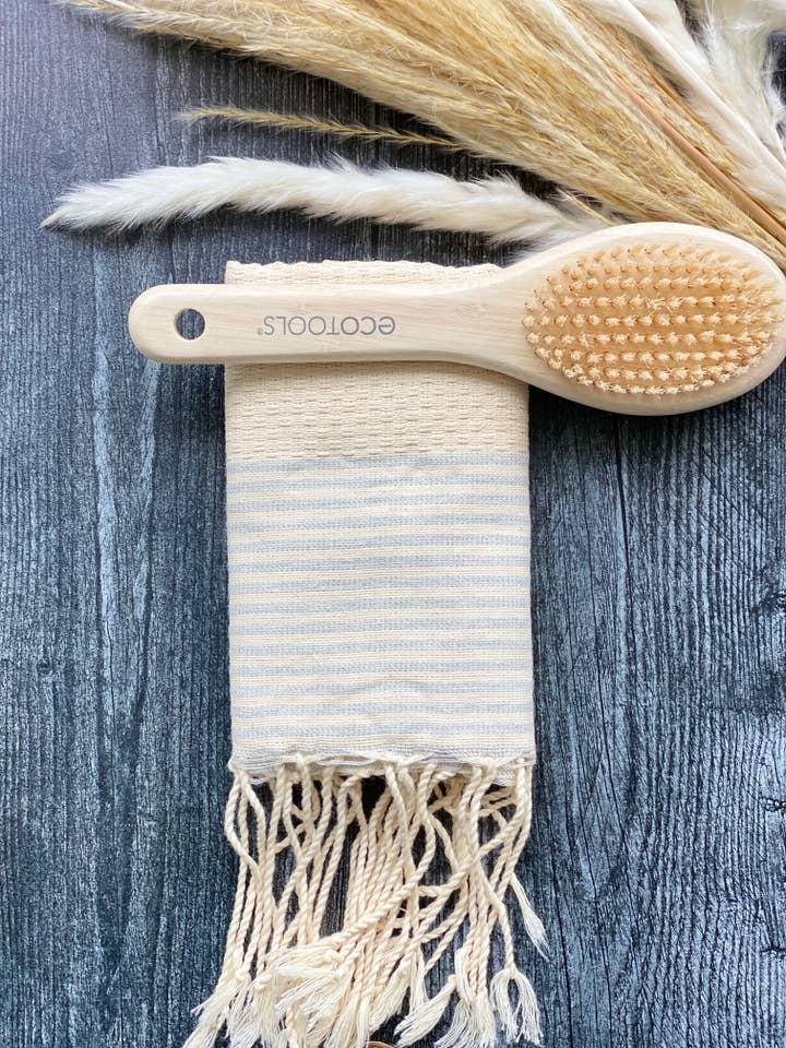 Toalla de mano nido de abeja bicolor rayas finas para venta al por mayor de Scents and Feel