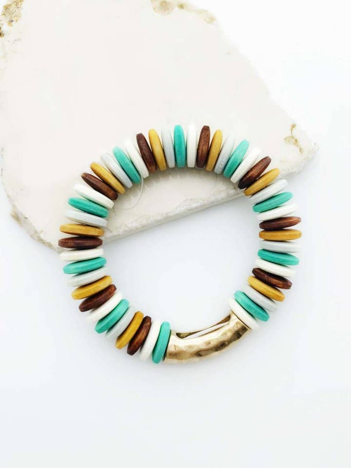 Bracciale multi anello di colore misto per la vendita all'ingrosso da parte di Été Rose