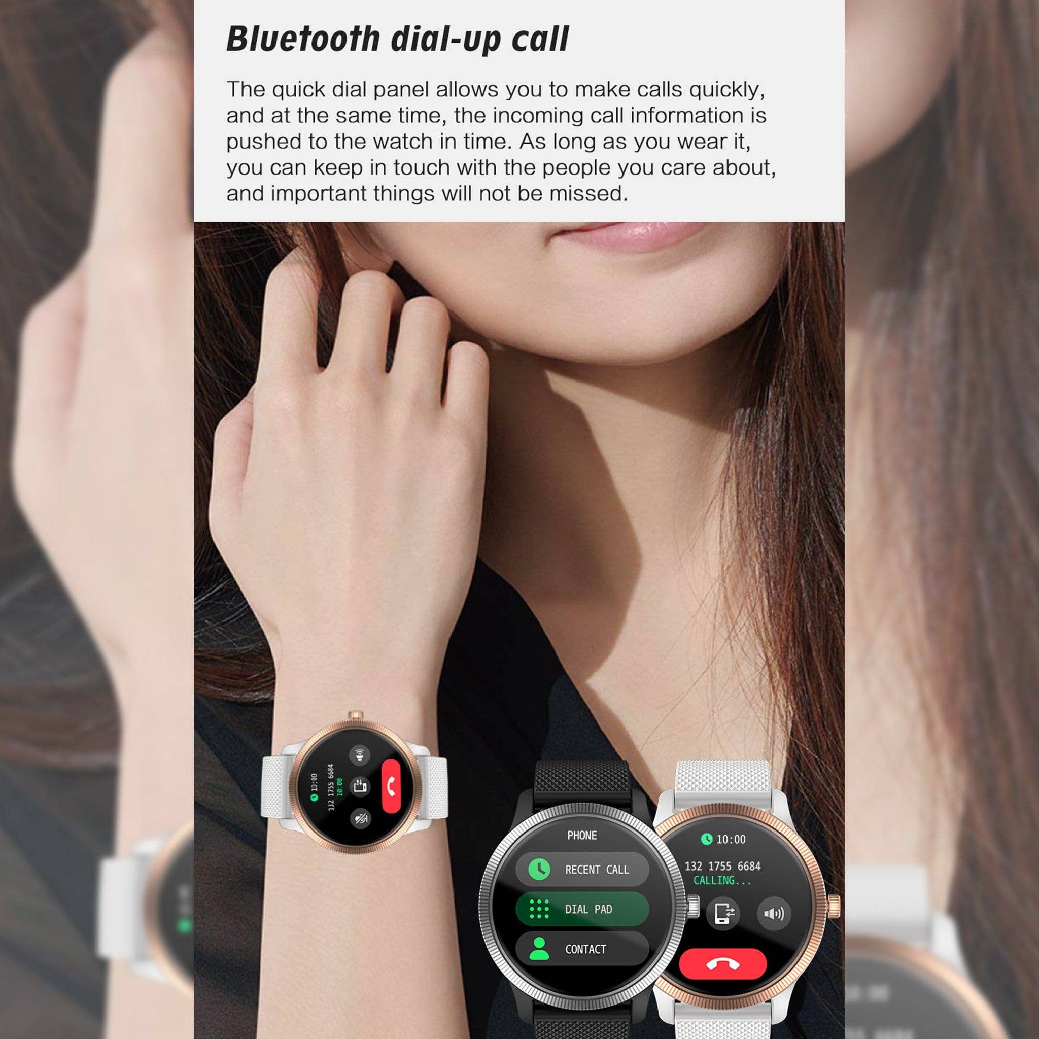 Italian Luxury Group - Wholesale Wrist Watch - Women's - Fashion Luxury Bluetooth Dial-Up Calls Smartwatch Wall Paper Customization4