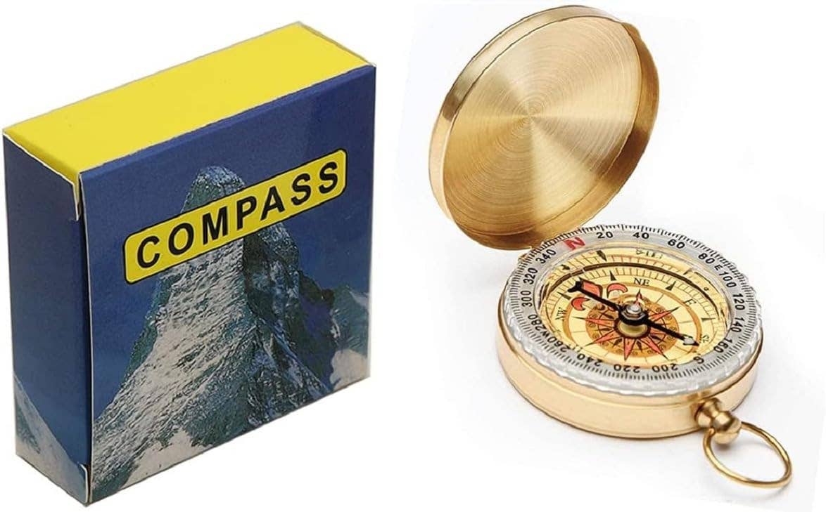 giftland - Wholesale Navigational Compass - Golden Metal Compass 5cm1