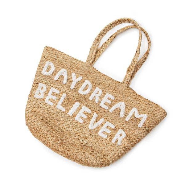 Sugarboo & Co - Wholesale Tote Bag - Women's - Large Daydream Believer Jute Tote Bag 21" x 16"