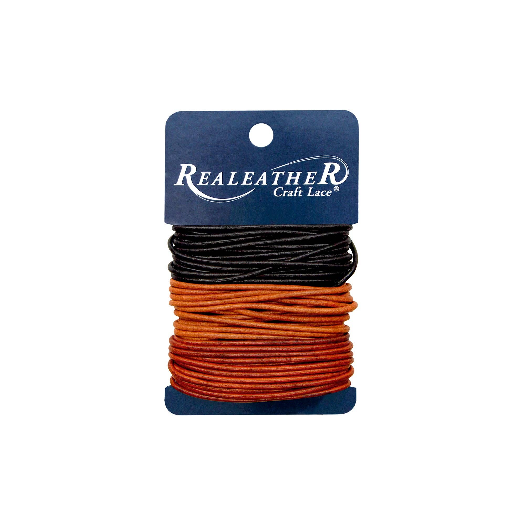 Realeather - Wholesale Craft Supplies - Round Lace Combo Card, 2mm x 8yd2