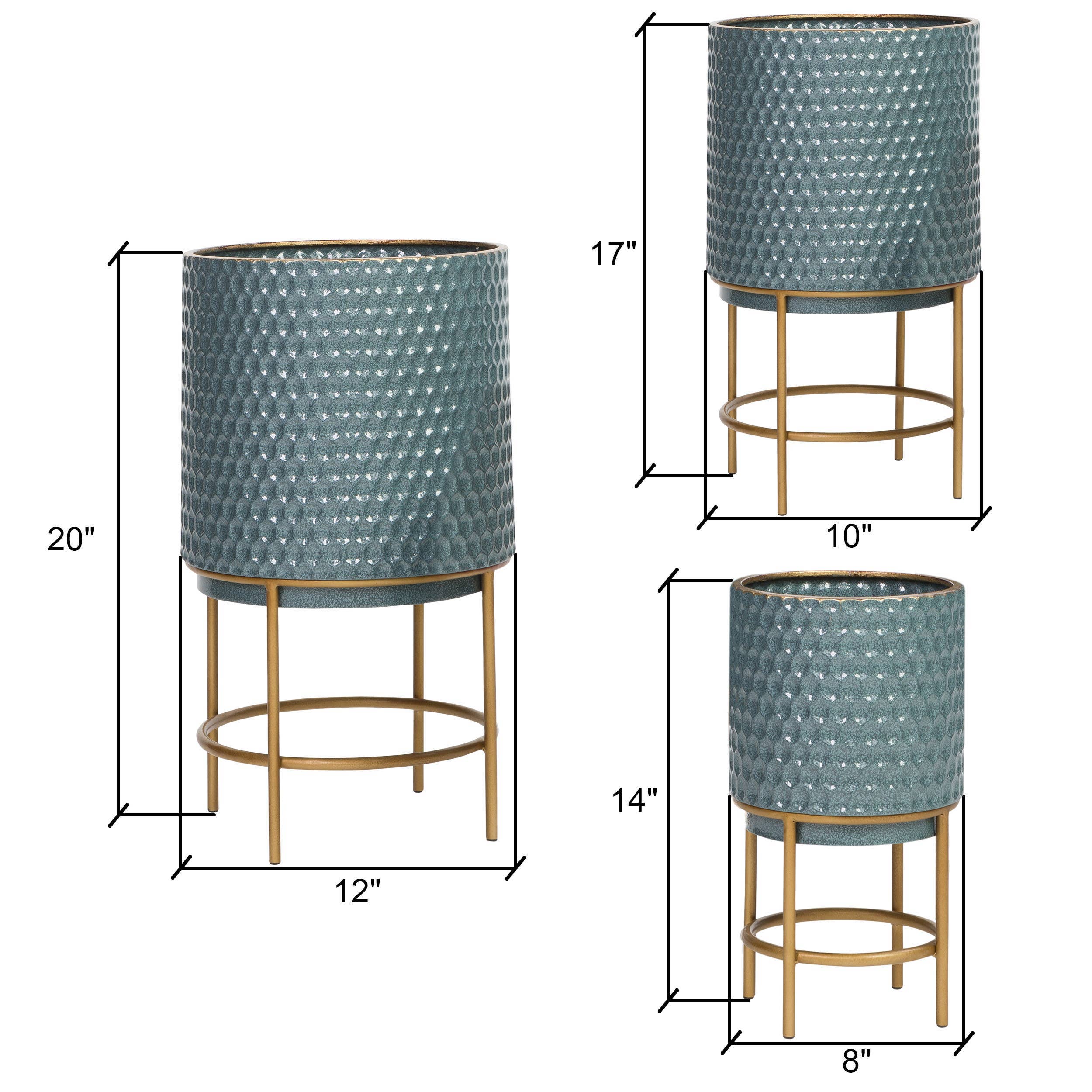 Aspire Home Accents - Wholesale Plant Pot - Luca Modern Planters (Set of 3)4