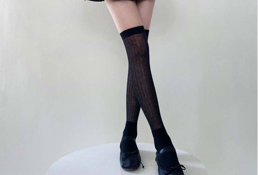 LadyJuneAccessories – wholesale Socks – Women's – Ribbed Knee-High Socks - Ballet Collection10