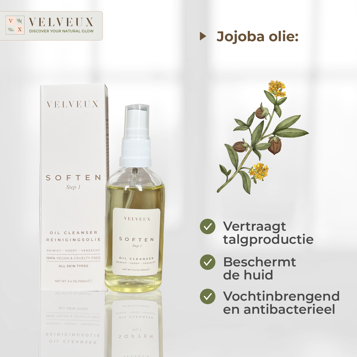 Velveux - Wholesale Facial Cleanser - Velveux Oil Cleanser - 100ML 100% VEGAN2