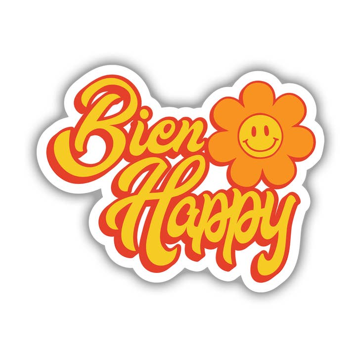 Bien Happy | Autocollant pour la vente par Erica Alfaro Designs