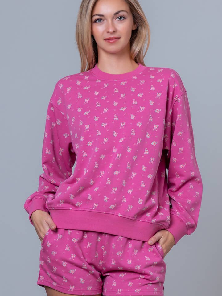 HT29046T HP35364T-FLORAL SHORTS SET for wholesale by Taelynn