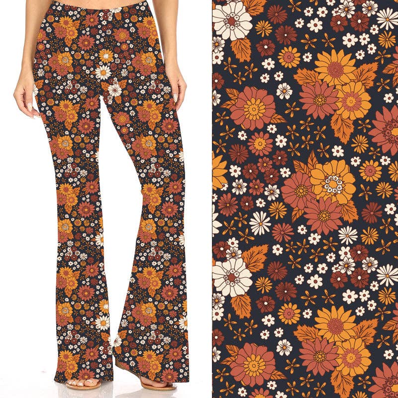 Natopia - Wholesale Pants - Women's - Vintage Flower Fever Deluxe Bell Bottoms2