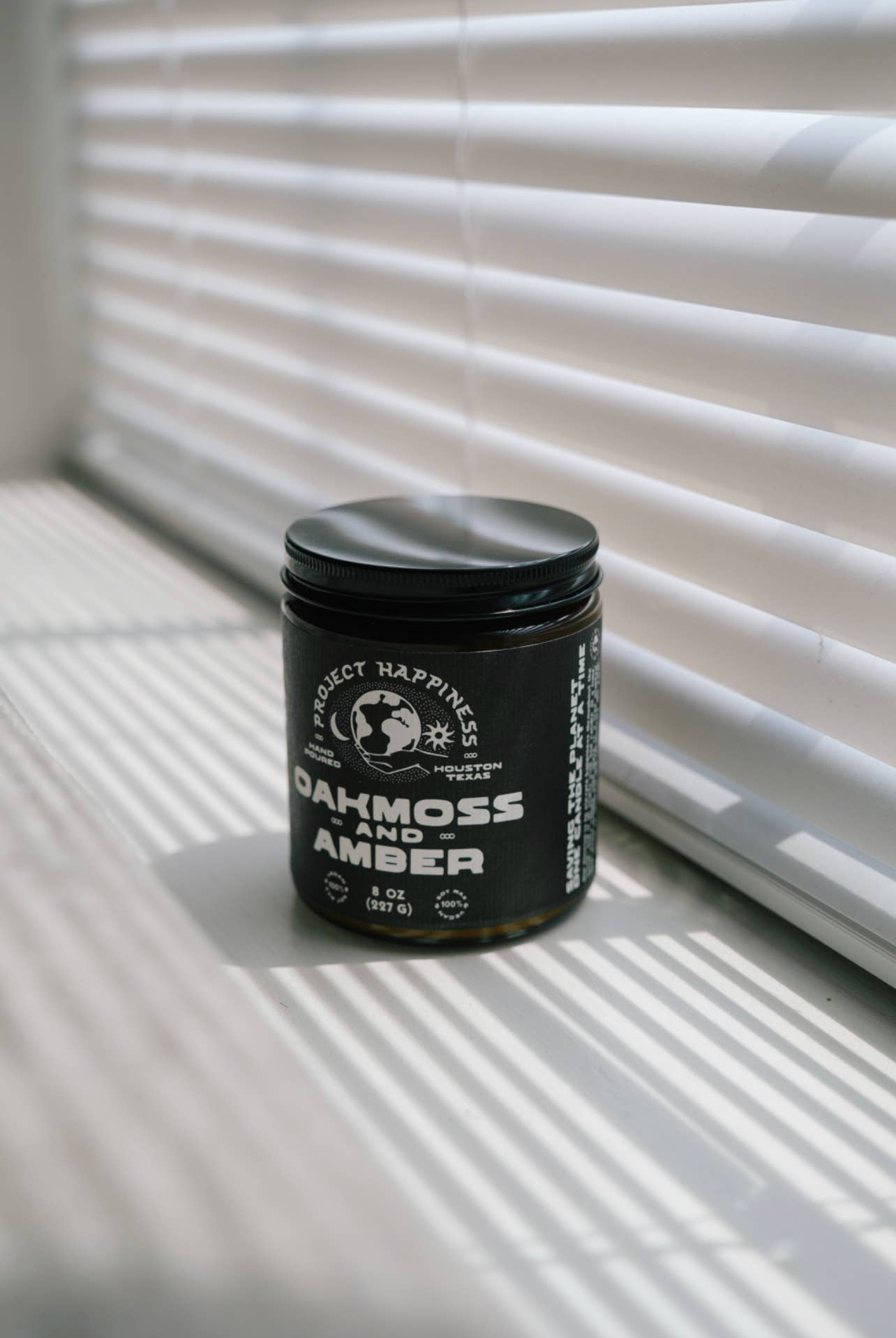 Project Happiness Candle Co. - Wholesale Jar/Filled Candle - Oakmoss and Amber Soy Candle - 8oz10