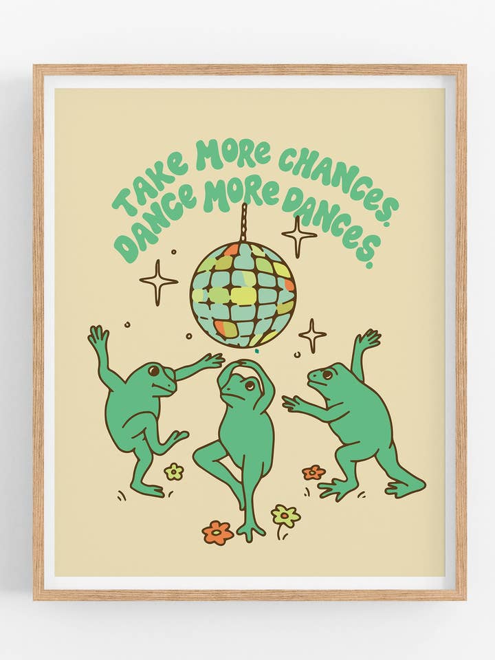 Frog Dance Print for wholesale by Kira Cyan