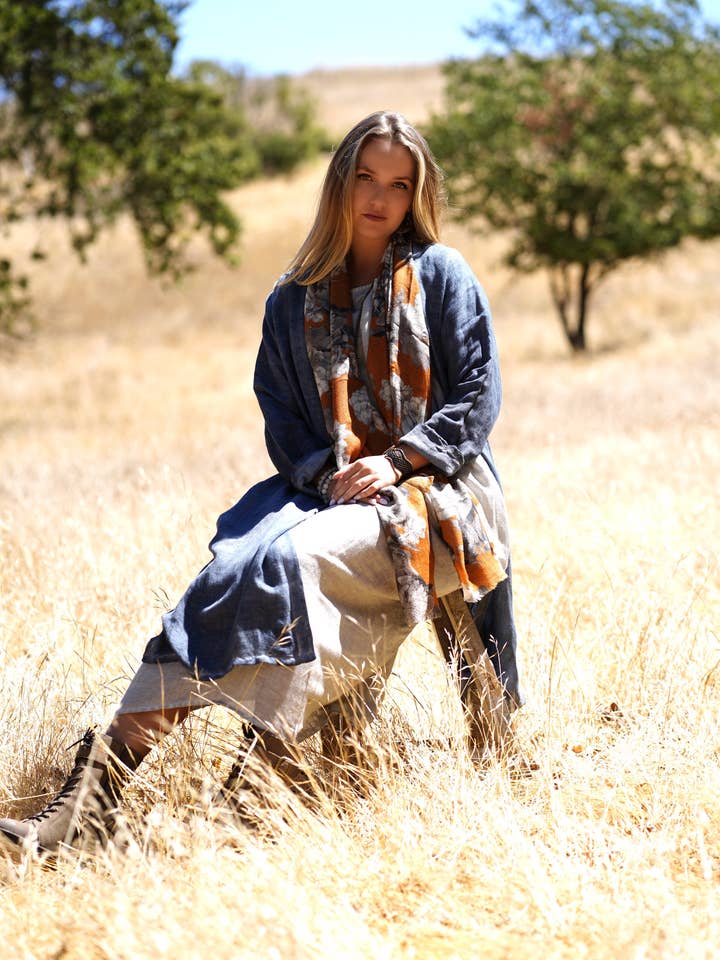Eisley Duster Coat Navy for wholesale on Faire