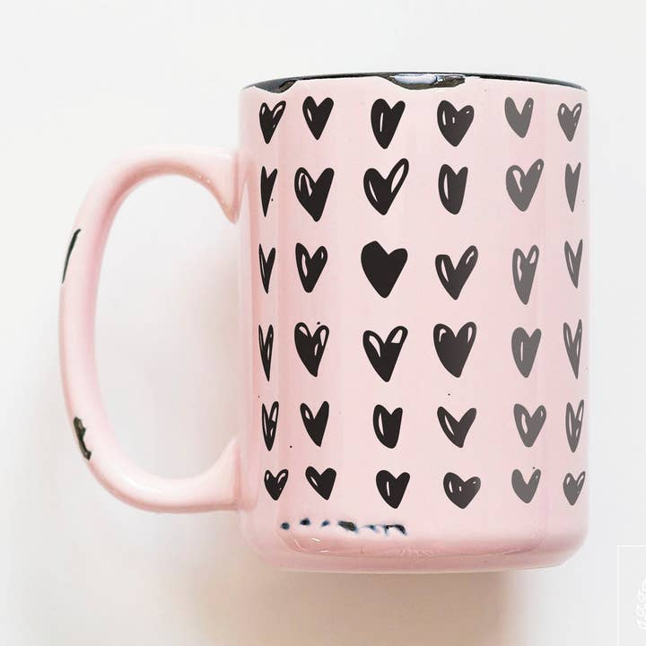 Prairie Chick Prints - Wholesale Coffee Mug - Hearts | Ceramic Mug10