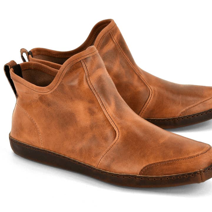 Vermont House Shoes® : Hi-Top Premium Horween en Cognac pour la vente par Queen City Footwear