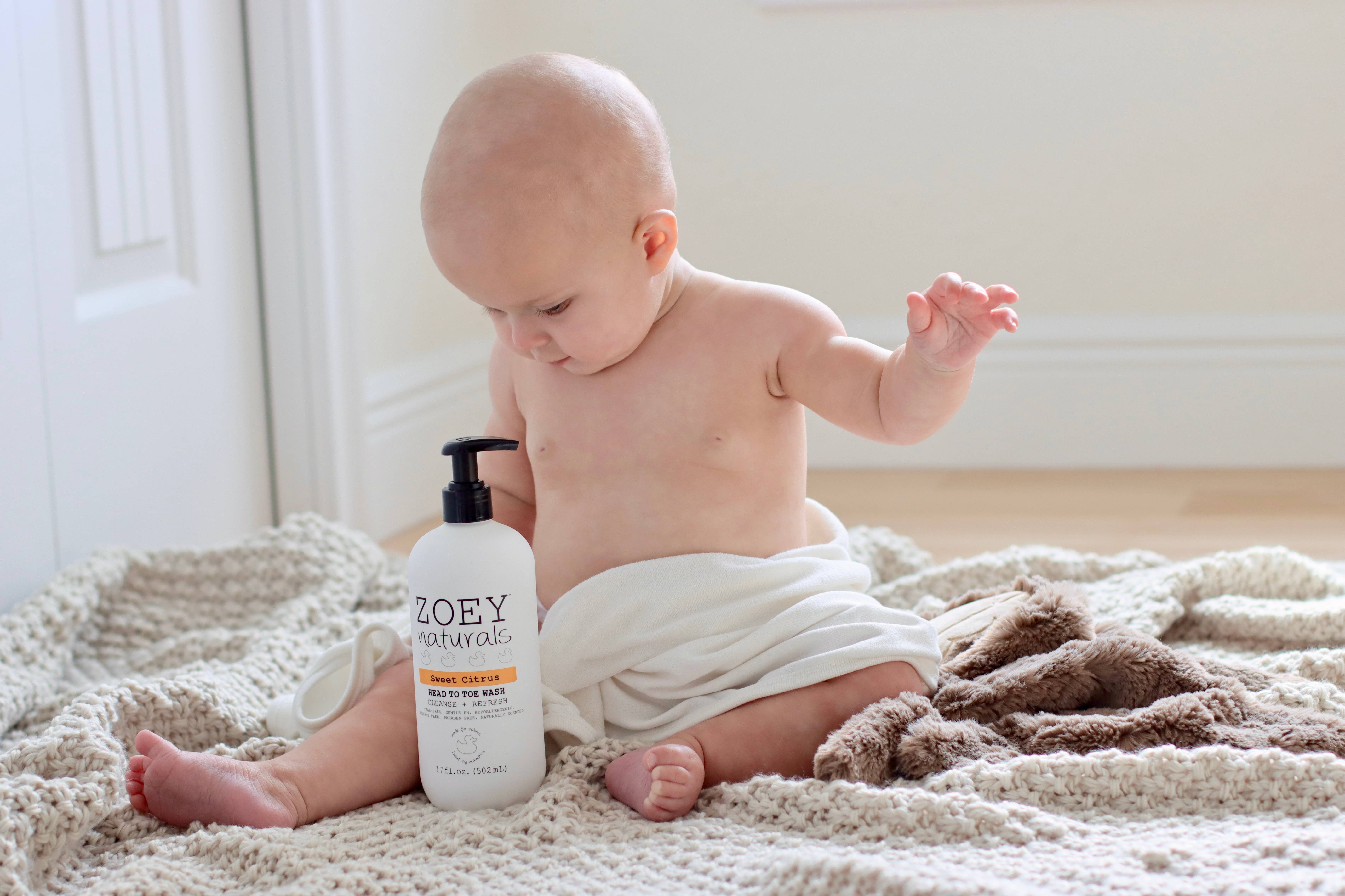 Zoey Naturals - Wholesale Body Wash/Shower Gel - Kids & Baby - Sweet Citrus Head to Toe Wash - 17oz3