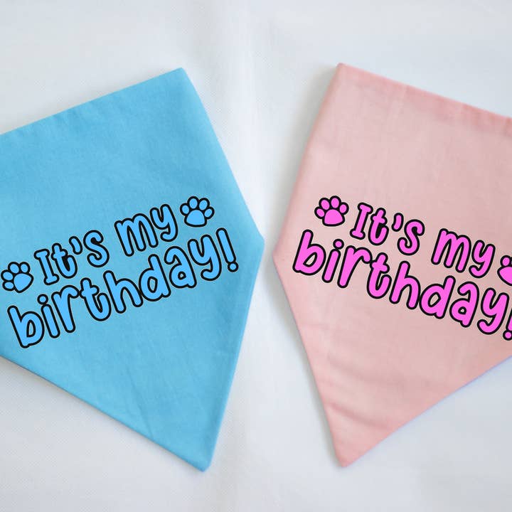 Bandana pour chien et chat It's My Birthday pour la vente par Wet Nosed Pup