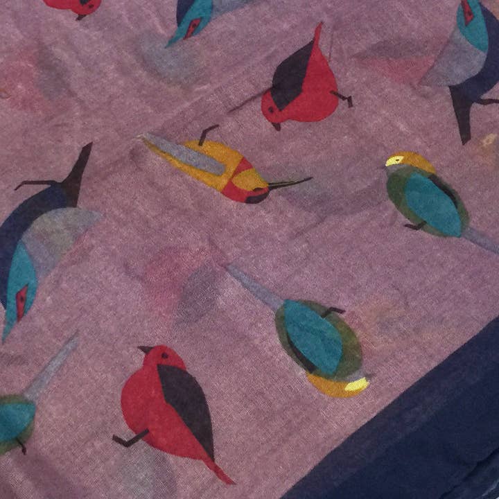 Wrapables.com - Wholesale Scarf - Women's - Wrapables Soft Viscose Bird Print Multi-Style Scarf24