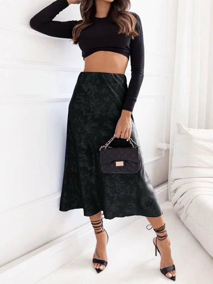 6671 en storlek satin lång kjol för wholesale av LORIANE