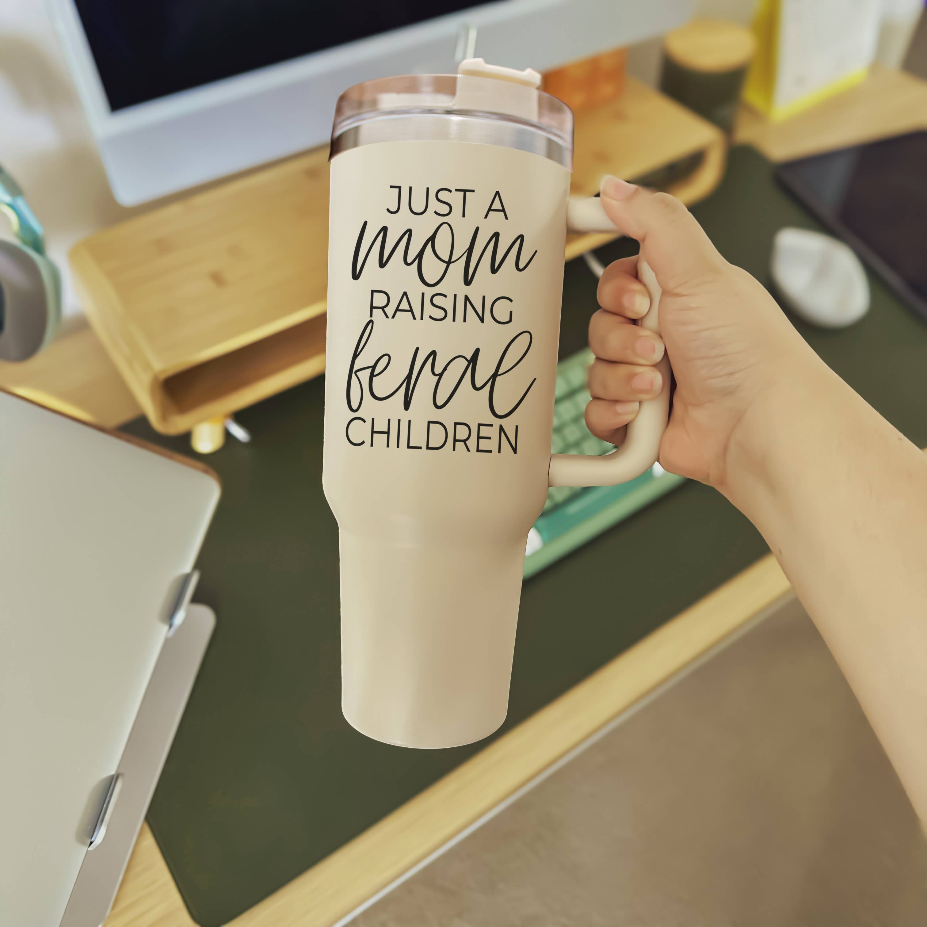 Gia Roma - Vendita all'ingrosso Bicchiere/tazza termica - Funny Mom Bicchiere regalo da 40 once con manici, tazze con coperchio60