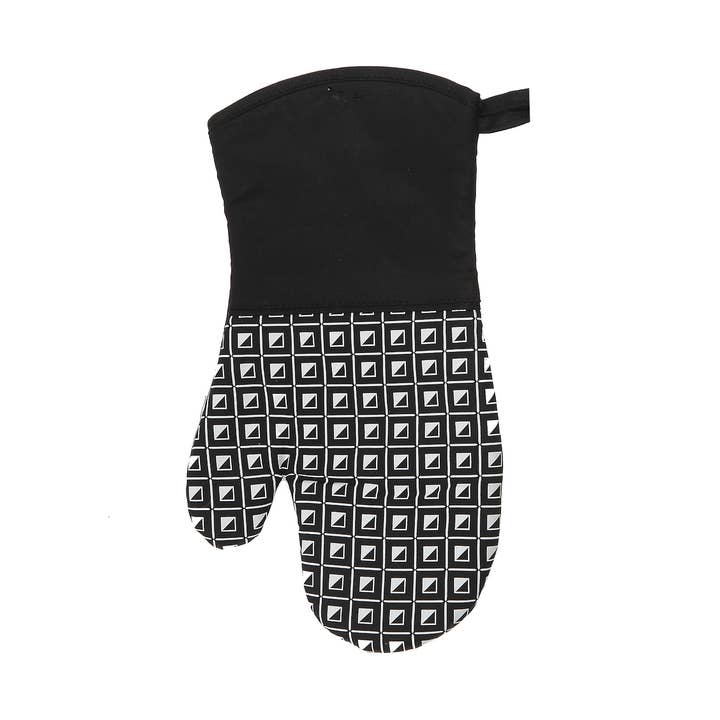 Silicon Print Oven Mitt Geo Black for wholesale on Faire0