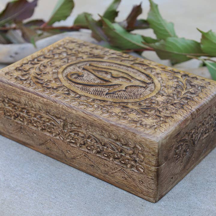 Lungta Imports - Vendita all'ingrosso Portagioie/organizer per gioielli - Ciondolo a forma di occhio di Horus egiziano intagliato a mano, ricordo, L