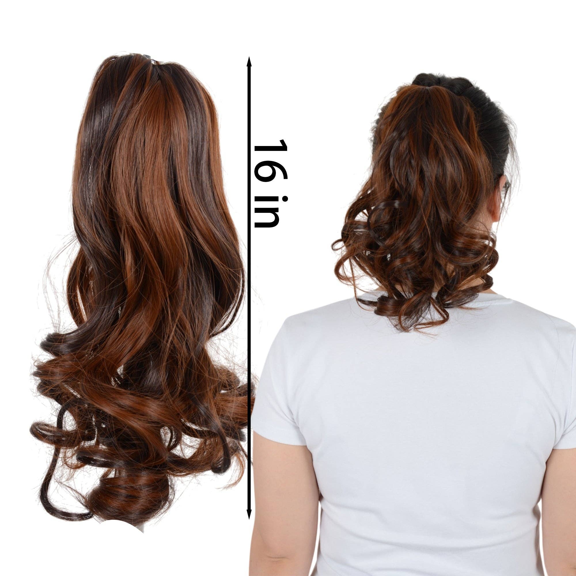 AK Brand - Wholesale Hair Extensions - Claw Clip Curly Ponytail Extension 9" Synthetic Hairpiece1