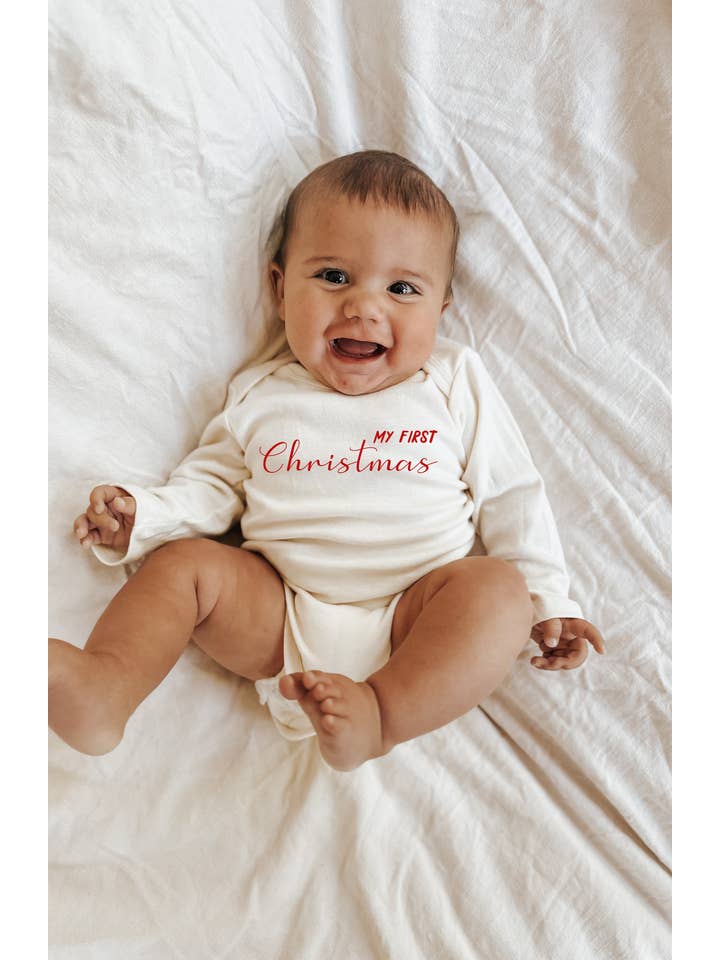 Tenth & Pine - Wholesale Bodysuit (Non-Footed) - Baby - My First Christmas Organic Baby Bodysuit Long Sleeve6